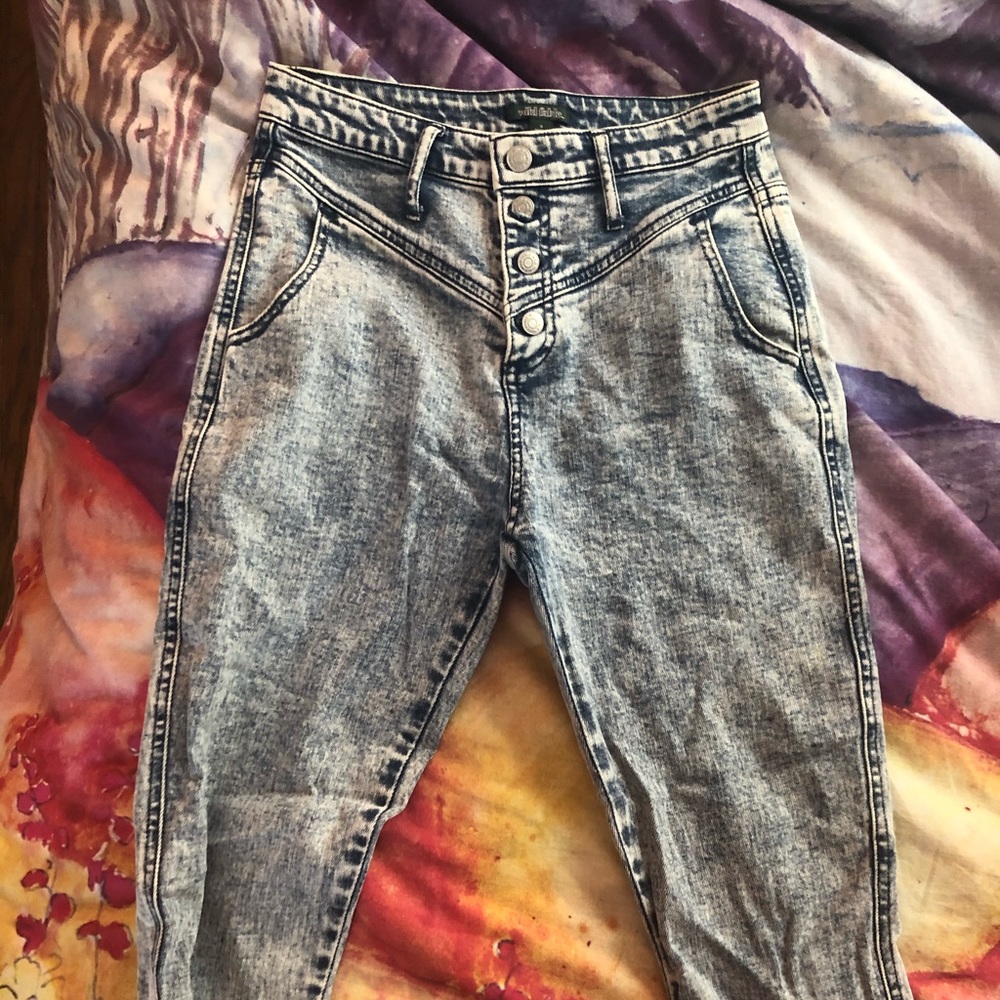 Target High Waisted Acid Wash Jeans